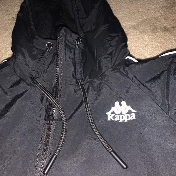 Kappa coat black/white size large
